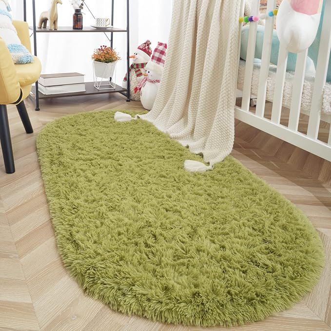 Oval Fluffy Rugs
