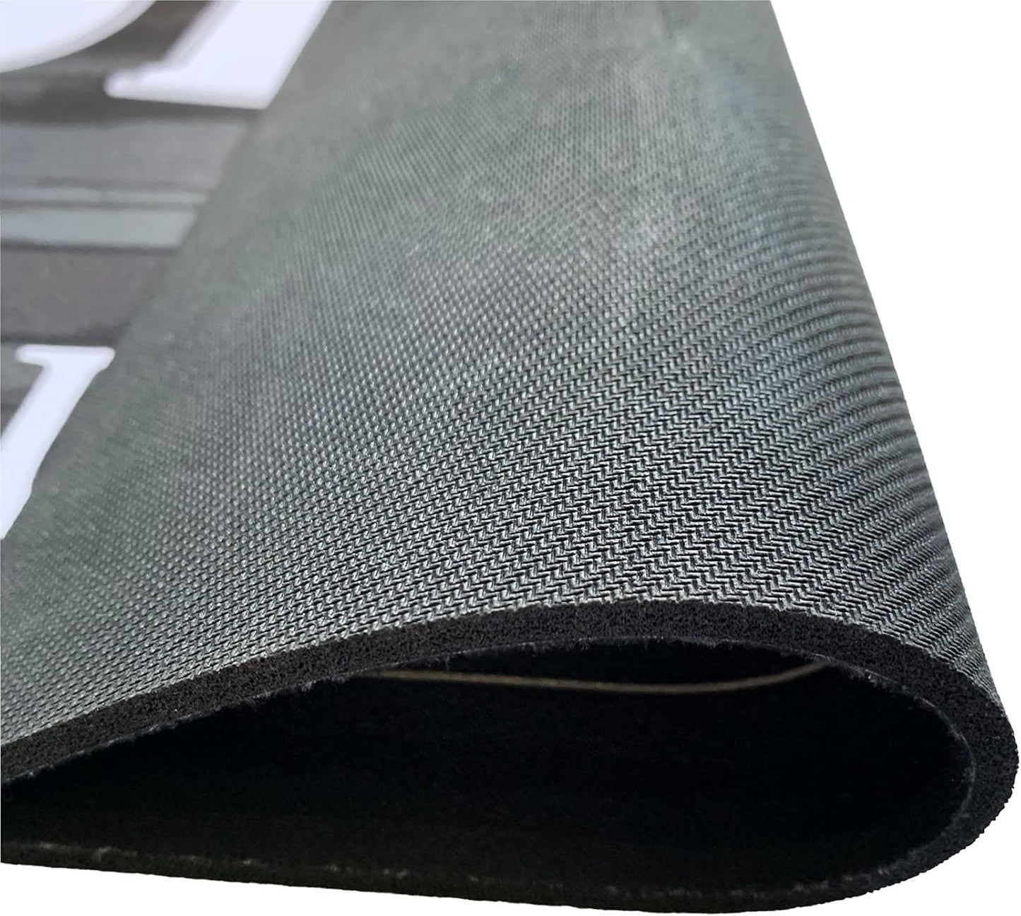 anti Fatigue Laundry Room Runner Rug, Non-Slip Black and White Laundry Room Mat Waterproof Washroom Floor Mat with Natural Rubber Backing, 48''X20''