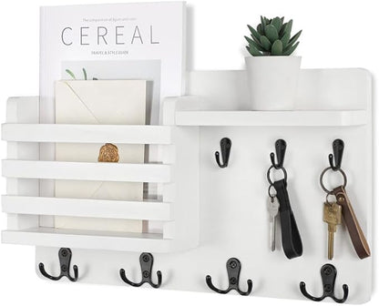 Mail Organizer with Key Hooks