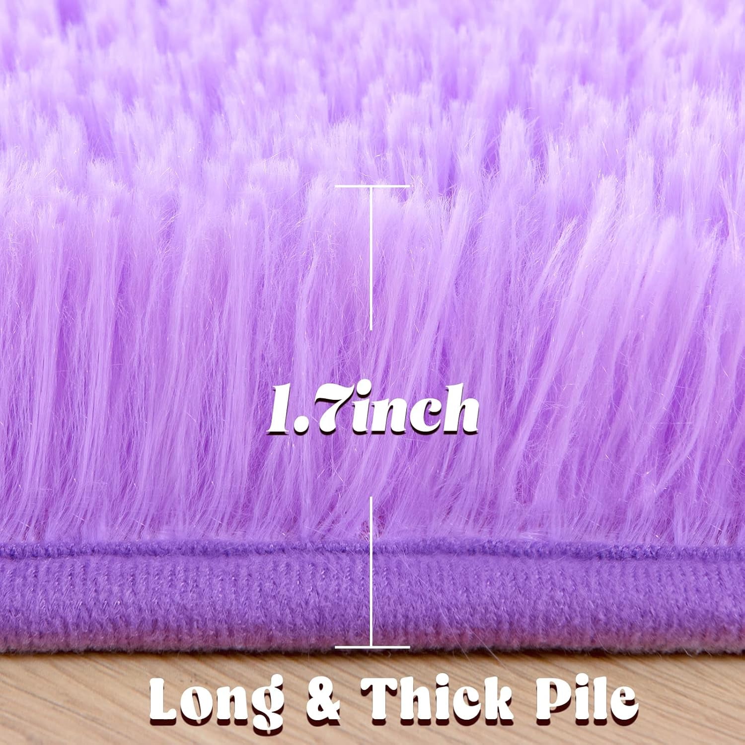 round Rug 4X4 Feet Fluffy Soft Area Rugs for Kids Girls Room Princess Castle Plush Shaggy Carpet Cute Circle Nursery Rug for Kids Girls Bedroom Baby Room Home Decor Circular Carpet, Purple