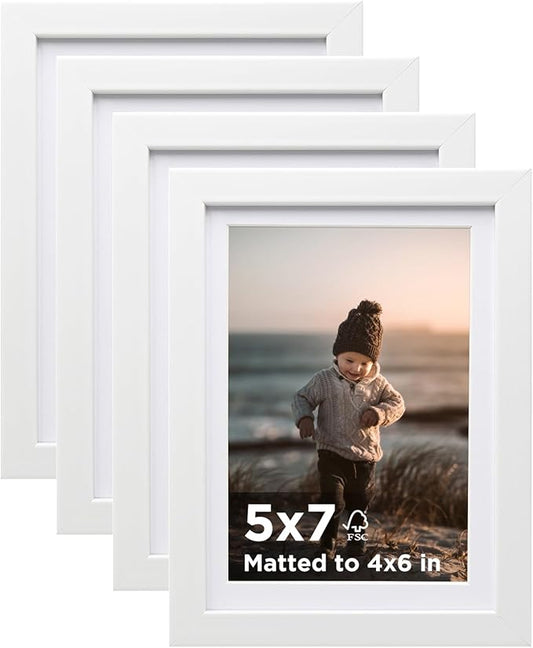 4 Set of 5x7 Picture Frames