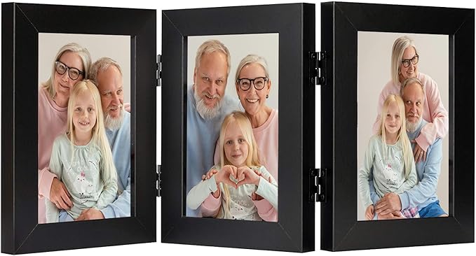 Trifold 4x6 Triple Picture Frames