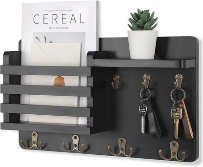 Mail Organizer with Key Hooks