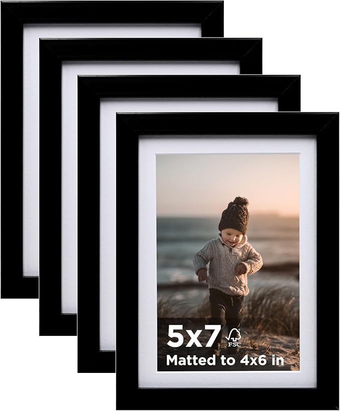 4 Set of 5x7 Picture Frames