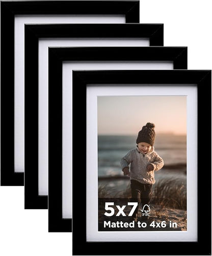 4 Set of 5x7 Picture Frames