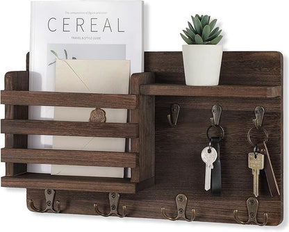 Mail Organizer with Key Hooks