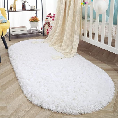 Oval Fluffy Rugs