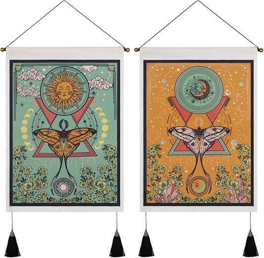 Pack of 2 Sun and Moon Tapestries