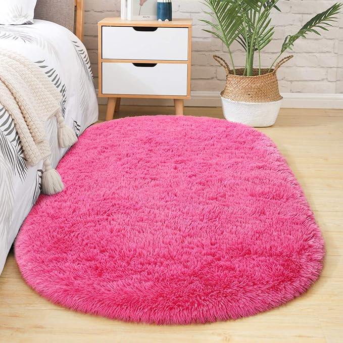 Oval Fluffy Rugs