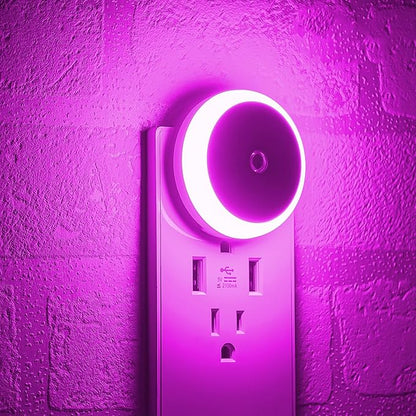 LED 2 Pack Night Light, Plug in, Smart Sensor