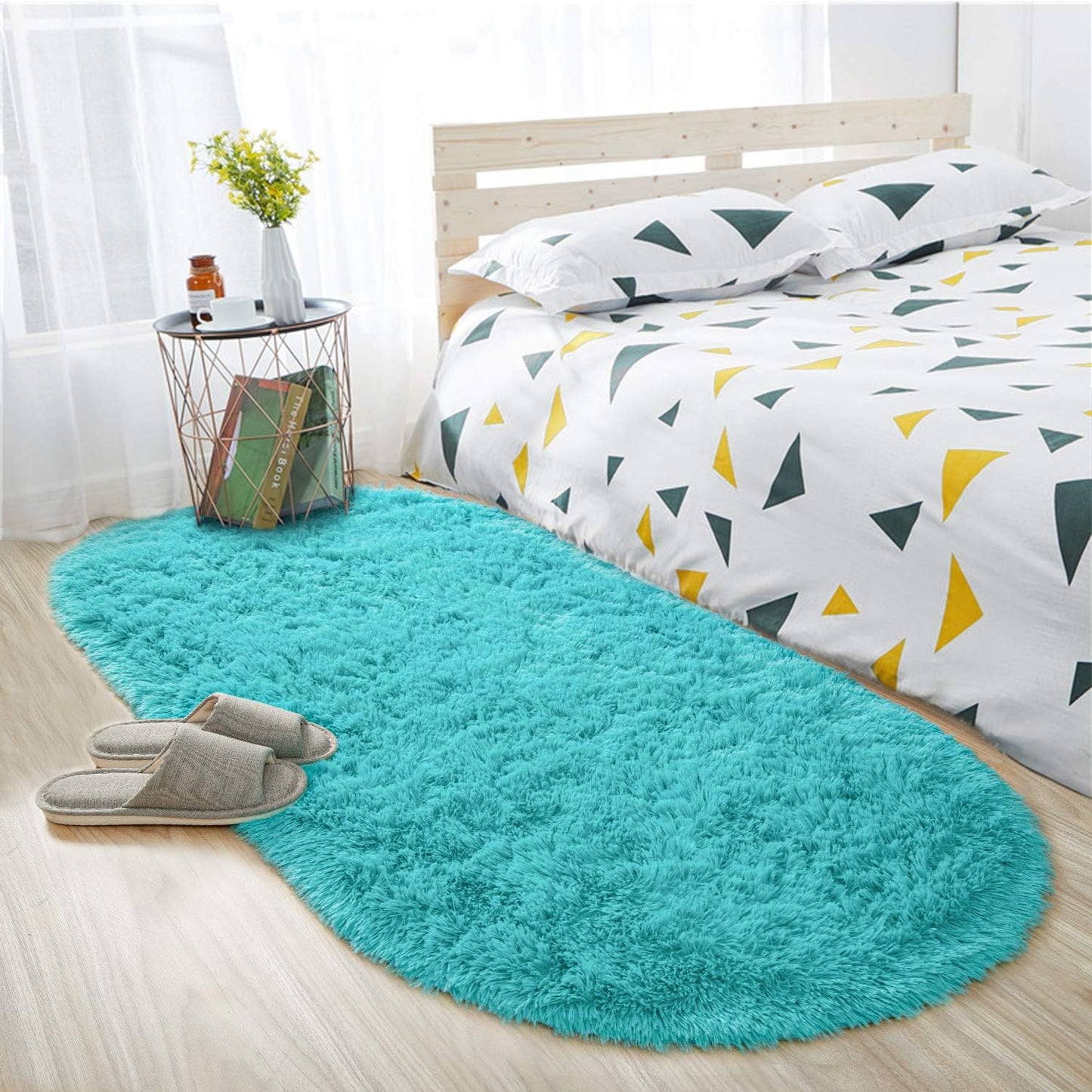 Oval Fluffy Rugs