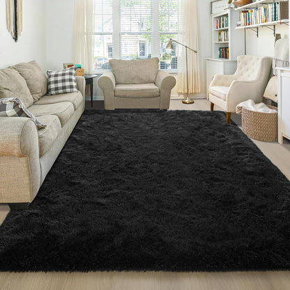 Washable, Non-Slip Area Rug, Ultra Soft Area Rugs 3X5 Feet Fluffy Carpets for Bedroom Kids Girls Boys Baby Living Room Shaggy Floor Nursery Rug Home Bedroom Mats, Navy Blue