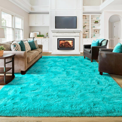 Washable, Non-Slip Area Rug, Ultra Soft Area Rugs 3X5 Feet Fluffy Carpets for Bedroom Kids Girls Boys Baby Living Room Shaggy Floor Nursery Rug Home Bedroom Mats, Navy Blue