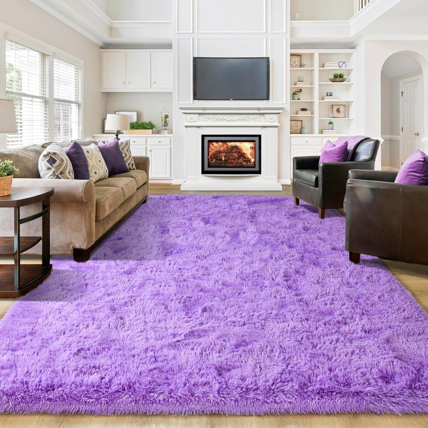 Washable, Non-Slip Area Rug, Ultra Soft Area Rugs 3X5 Feet Fluffy Carpets for Bedroom Kids Girls Boys Baby Living Room Shaggy Floor Nursery Rug Home Bedroom Mats, Navy Blue