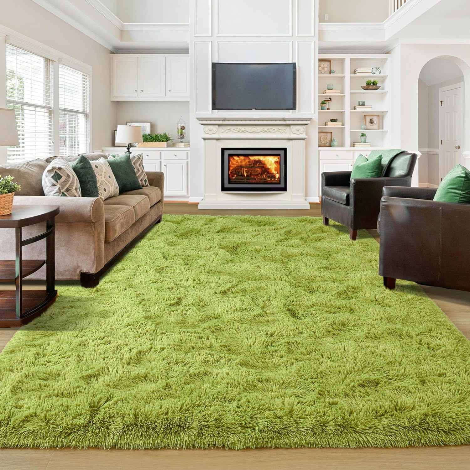 Washable, Non-Slip Area Rug, Ultra Soft Area Rugs 3X5 Feet Fluffy Carpets for Bedroom Kids Girls Boys Baby Living Room Shaggy Floor Nursery Rug Home Bedroom Mats, Navy Blue