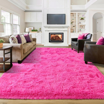 Washable, Non-Slip Area Rug, Ultra Soft Area Rugs 3X5 Feet Fluffy Carpets for Bedroom Kids Girls Boys Baby Living Room Shaggy Floor Nursery Rug Home Bedroom Mats, Navy Blue