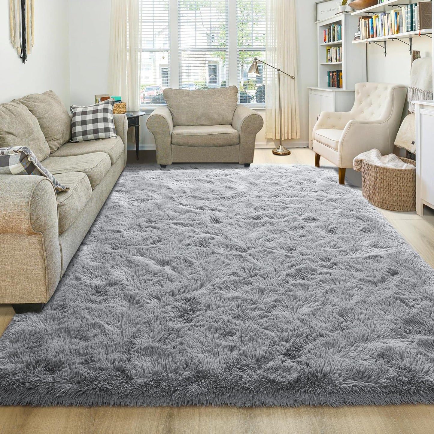 Washable, Non-Slip Area Rug, Ultra Soft Area Rugs 3X5 Feet Fluffy Carpets for Bedroom Kids Girls Boys Baby Living Room Shaggy Floor Nursery Rug Home Bedroom Mats, Navy Blue