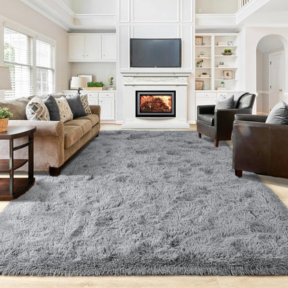 Washable, Non-Slip Area Rug, Ultra Soft Area Rugs 3X5 Feet Fluffy Carpets for Bedroom Kids Girls Boys Baby Living Room Shaggy Floor Nursery Rug Home Bedroom Mats, Navy Blue