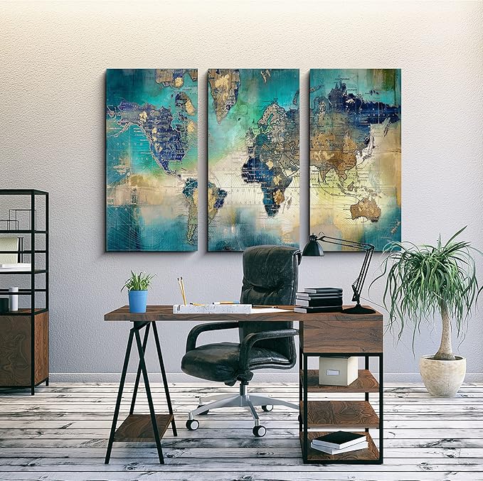 World Map Wall Decor