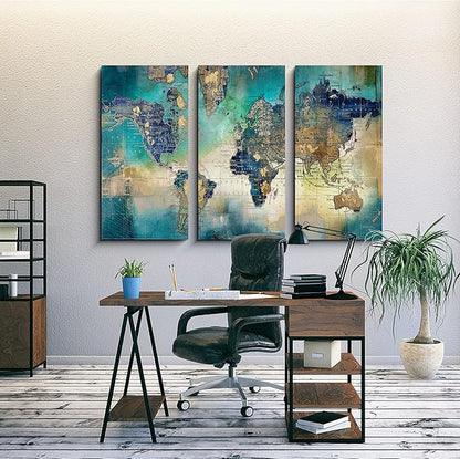 World Map Wall Decor