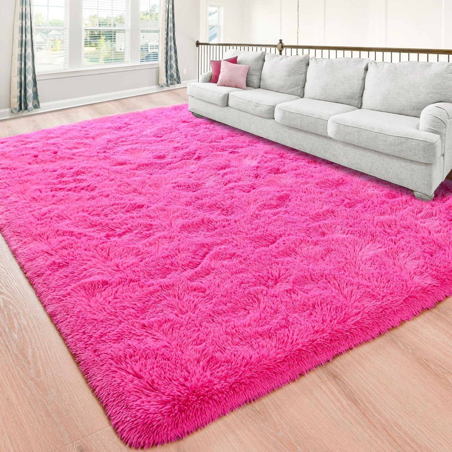 Washable, Non-Slip Area Rug, Ultra Soft Area Rugs 3X5 Feet Fluffy Carpets for Bedroom Kids Girls Boys Baby Living Room Shaggy Floor Nursery Rug Home Bedroom Mats, Navy Blue