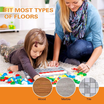 4 Pcs Double Sided anti Curling Reusable Rug Pad,Washable Non Slip Adhesive round Rug Tape for Hardwood Floors, Tile, Keep Your round Rug in Place & Make Corner Flat(Black)
