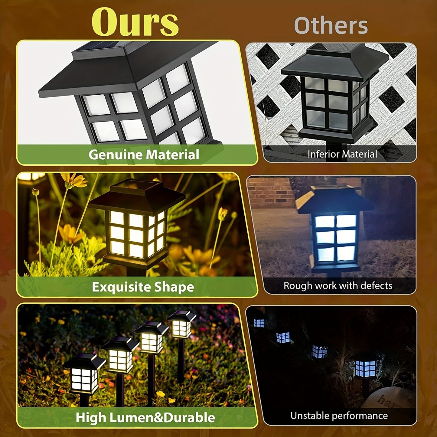Solar Garden LED Lights Outdoor Waterproof Landscape