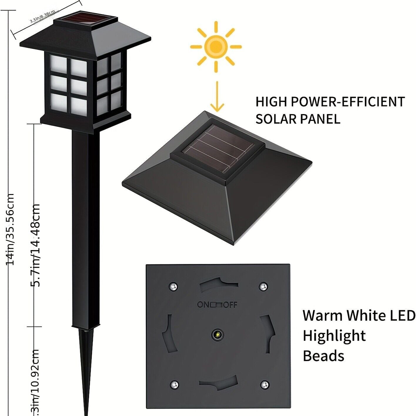 Solar Garden LED Lights Outdoor Waterproof Landscape